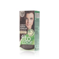Стойкая крем - краска для волос ФИТОкосметик FitoColor 5.0 , Темно-русый , 115мл Fitoкосметик