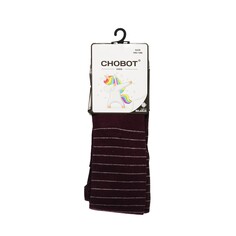 Детские колготки Chobot Kids Полоска/Люрекс Бордо р.140-146