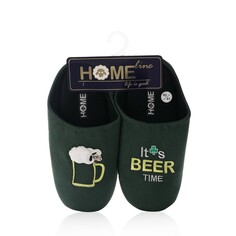 Мужские домашние тапочки Home Line Beer Изумрудный р.40-41