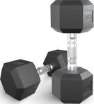 Гантель гексагональная Unix Fit обрезиненная, 12.5 кг