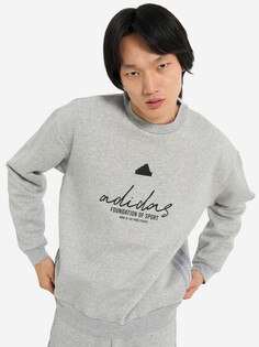 Джемпер флисовый мужской adidas, Серый