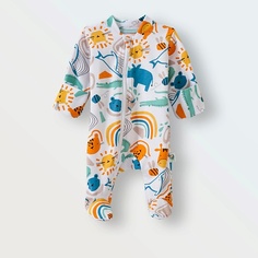 Детский комбинезон TOUCAN FOR KIDS Слип на молнии комбинезон для новорожденных, на выписку "В мире животных"