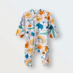 Детский комбинезон TOUCAN FOR KIDS Слип на молнии комбинезон для новорожденных, на выписку "В мире животных"