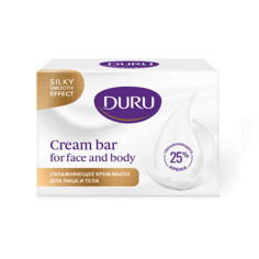 Мыло твердое DURU Туалетное крем-мыло Caring Cream для лица и тела 90.0