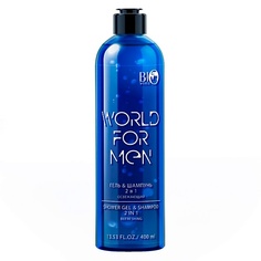 Гель для душа BIOWORLD Гель&Шампунь 2в1 Освежающий WORLD FOR MEN 400.0