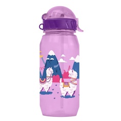 Бутылка WOWBOTTLES Бутылочка для воды и других напитков с трубочкой "ВОКРУГ СВЕТА" 400 мл