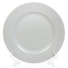 Тарелка десертная, фарфор, 19 см, круглая, Белье Сирвана, Добрушский фарфоровый завод, 1049002