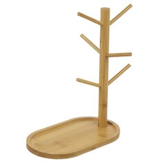Подставка для кружек, бамбук, фигурная, 6 крючков, Y3-1118
