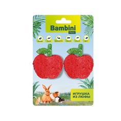 Игрушка Bambini Pets для грызунов Яблочки из люфы 2 шт