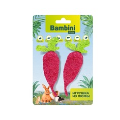 Игрушка Bambini Pets для грызунов Редиски из люфы 2 шт