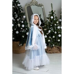 Накидка Larisol Kids с капюшоном и мехом детская