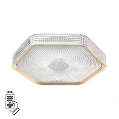 Люстры потолочные светодиодные люстра потолочная СОНЕКС Piko LED с ПДУ 48Вт 3000-6000K металл пластик прозрачный золотой