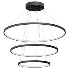 Люстры подвесные светодиодные люстра подвесная светодиодная VITALUCE Ring 3x45Вт LED металл черный