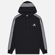 Мужская толстовка adidas Originals Essential 3-Stripes Hoodie, цвет чёрный