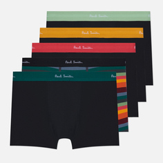 Комплект мужских трусов Paul Smith Artist Stripe Mixed Boxer 5-Pack, цвет чёрный