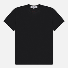 Мужская футболка Comme des Garcons Play Classic Red Heart On Back, цвет чёрный