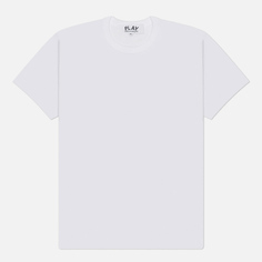 Мужская футболка Comme des Garcons Play Classic Red Heart On Back, цвет белый
