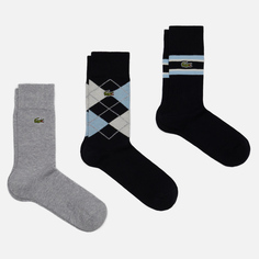 Комплект носков Lacoste 3-Pack Cotton Gift Set, цвет комбинированный