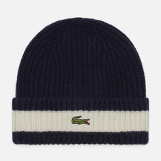 Шапка Lacoste Rib Knit Carded Wool, цвет синий