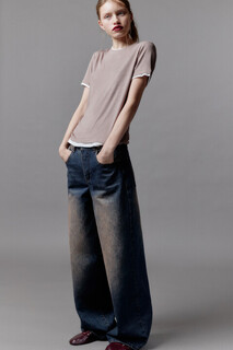 брюки джинсовые женские Джинсы wide leg широкие со средней посадкой Befree