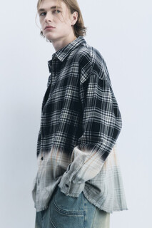 верхняя сорочка мужская Рубашка oversize клетчатая с вареным эффектом Befree