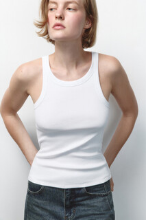 майка женская Майка TANKTOP облегающая в рубчик Befree