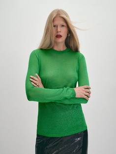 Вязаный лонгслив из вискозы с деликатным блеском S(44) Elis