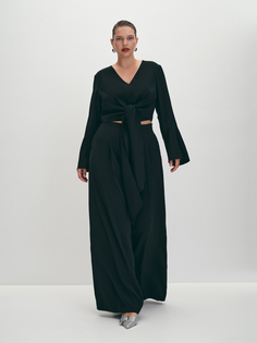 Короткая приталенная блуза с длинным рукавом 4XL(56) Lalis