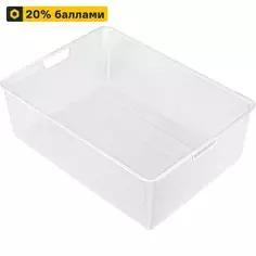 Корзина мелкосетчатая Larvij 55.5x18.5x41 см сталь цвет белый