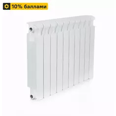 Радиатор секционный Rifar Monolit RM30010 300/90 10 секций боковое подключение биметалл белый