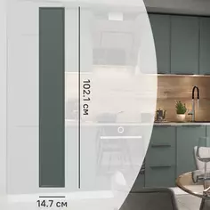 Фасад для кухонного шкафа Инта 14.7x102.1 см Delinia ID МДФ цвет зеленый