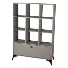 Стеллаж Kub Моно 9 секций 105x140x31.7 см ЛДСП цвет серый Без бренда