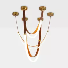 Светильник подвесной светодиодный Liani FR5470PL-L68B 25 м² цвет коричнево-золотой Freya