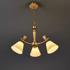 Люстра подвесная Comfi 8152/3 3 лампы 9 м² цвет золотистый Lumion