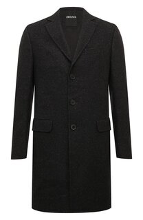 Пальто из шерсти и шелка Zegna
