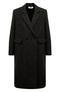 Шерстяное пальто MSGM