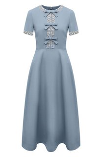 Платье из шерсти и шелка Valentino