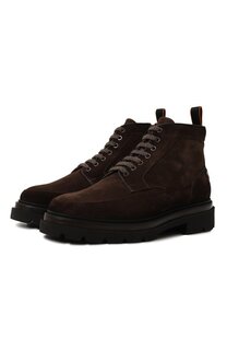 Замшевые ботинки Milano Santoni
