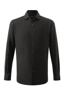 Рубашка из хлопка и кашемира Zegna