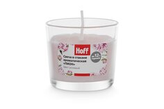 Свеча в стакане HOFF Пион