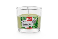 Свеча в стакане HOFF Зелёный чай