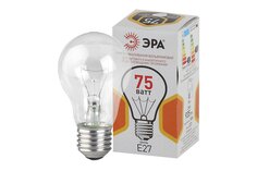 Лампа накаливания ЭРА A50 230-75 Е27 ERA