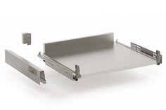 Выдвижной ящик низкий шкафа с push to open полного выдвижения Hettich InnoTech