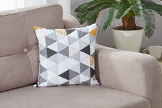Подушка Linen Way Треугольники голд