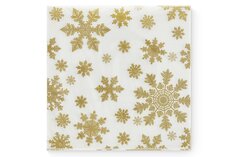 Салфетки трёхслойные HOFF Golden snowflakes