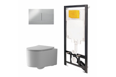 Инсталляция с унитазом и панелью POINT 886914SIOO+PN41701