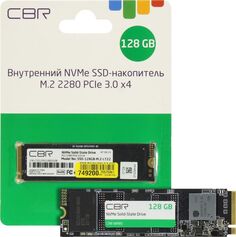 Накопитель SSD M.2 2280 CBR SSD-128GB-M.2-LT22 Lite, SM2263XT, 128GB, PCIe 3.0 x4, NVMe 1.3, 3D TLC NAND, 1800/550MB/s, TBW 64