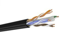 Кабель витая пара U/UTP 6 кат. 4 пары Datarex DR-141003 22AWG(0.58 мм), медь, одножильный (solid), внешний, PE, чёрный, уп/500м