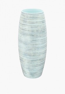 Ваза Elan Gallery 11х11х26 см Голубая с золотыми нитями бочонок