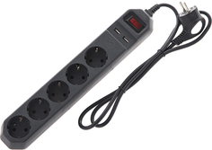 Сетевой фильтр ЭРА USF-5es-1.5m-USB-B USF-5es-1.5m-USB-B